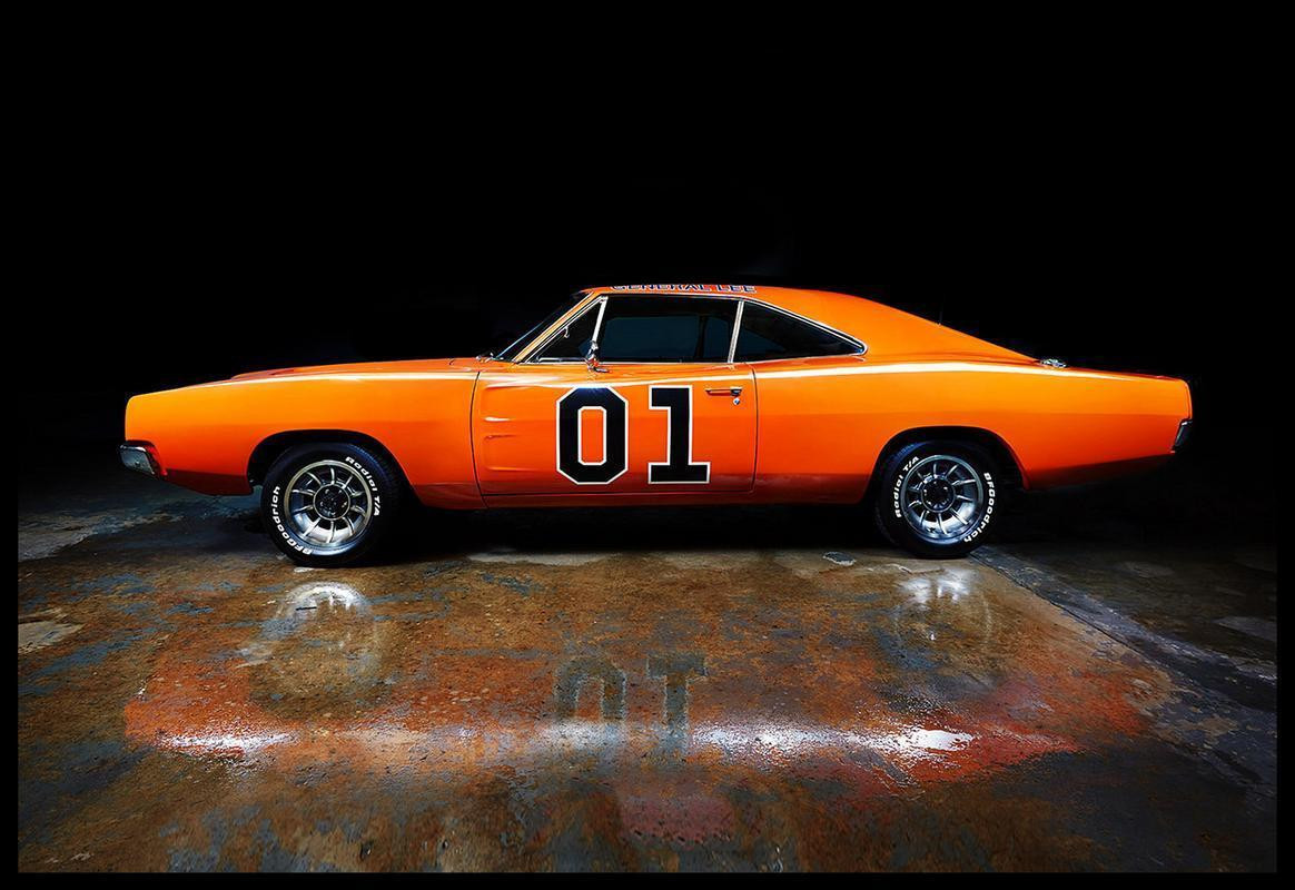 Doh Single Canvas Rectangle General Lee The Dukes Of Hazzard Dodge Charger 00671 Wrapped Canvas 8x10