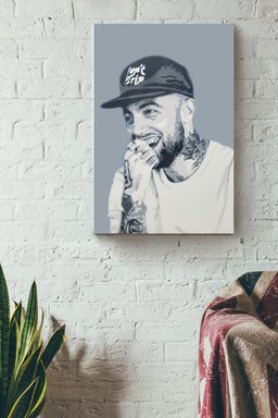 Mac Miller Canvas Celebrity Gift For Mac Miller Fan, Death Anniversary Of Mac Miller, Pop Fan Canvas Framed Prints, Canvas Paintings Wrapped Canvas 12x16