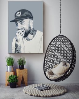 Mac Miller Canvas Celebrity Gift For Mac Miller Fan, Death Anniversary Of Mac Miller, Pop Fan Canvas Framed Prints, Canvas Paintings Wrapped Canvas 16x24