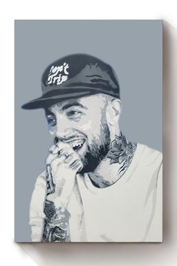 Mac Miller Canvas Celebrity Gift For Mac Miller Fan, Death Anniversary Of Mac Miller, Pop Fan Canvas Framed Prints, Canvas Paintings Wrapped Canvas 8x10