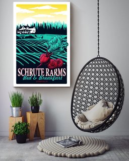 Schrute Farms Canvas Gift For Farmer, B&B Decor Canvas Framed Prints, Canvas Paintings Wrapped Canvas 16x24