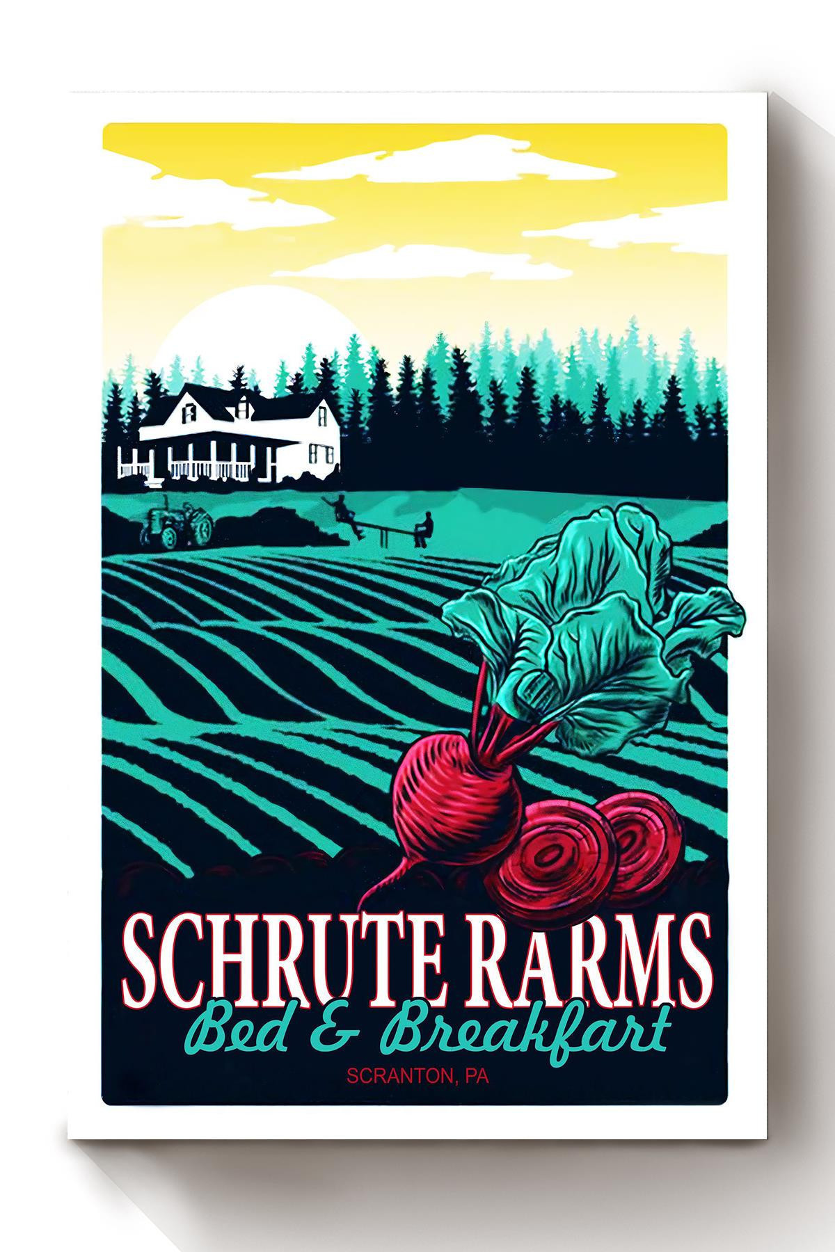 Schrute Farms Canvas Gift For Farmer, B&B Decor Canvas Framed Prints, Canvas Paintings Wrapped Canvas 8x10