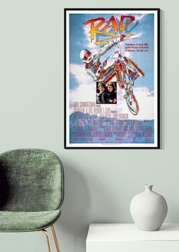Rad Motorcycle Movie For Garage Decor Motobike Retro Print Rider Canvas Wrapped Canvas 20x30