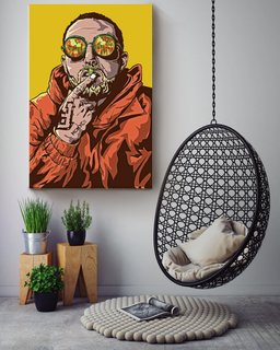 Mac Miller Canvas Celebrity Gift For Mac Miller Fan, Death Anniversary Of Mac Miller Canvas Framed Prints, Canvas Paintings Wrapped Canvas 16x24