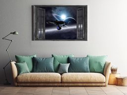 Spacecraft Star War Window View Movie Gallery Canvas Painting For Housewarming 03 Framed Prints, Canvas Paintings Wrapped Canvas 20x30