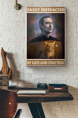 Easily Distracted By Cats And Star Trek Canvas Painting Ideas, Canvas Hanging Prints, Gift Idea Framed Prints, Canvas Paintings Wrapped Canvas 8x10