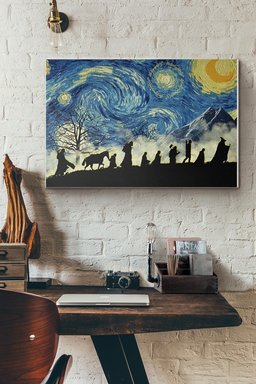 The Lord Of The Rings The Fellowship Of The Ring Starry Night Vincent Van Gogh Canvas Painting Ideas, Canvas Hanging Prints, Gift Idea Framed Prints, Canvas Paintings Wrapped Canvas 12x16