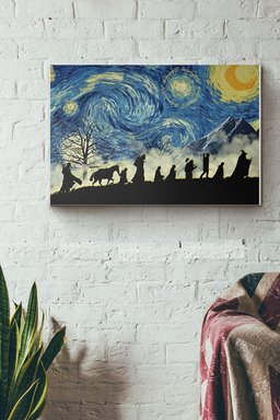 The Lord Of The Rings The Fellowship Of The Ring Starry Night Vincent Van Gogh Canvas Painting Ideas, Canvas Hanging Prints, Gift Idea Framed Prints, Canvas Paintings Wrapped Canvas 20x30