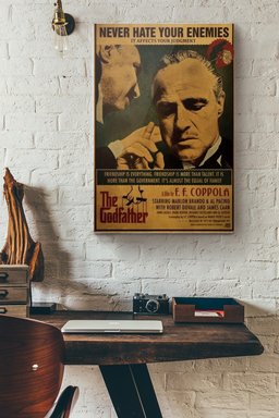 Never Hate Your Enemies It Affects Your Judgment The Godfather Canvas Painting Ideas, Canvas Hanging Prints, Gift Idea Framed Prints, Canvas Paintings Wrapped Canvas 12x16