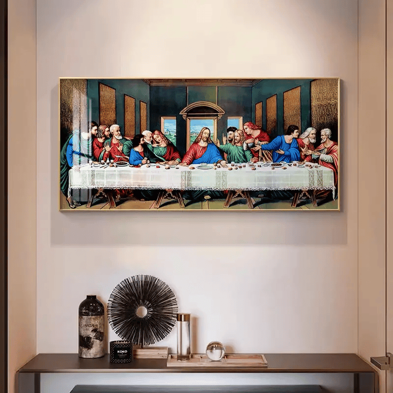 The Last Supper Wall Art, Jesus and Disciples Christian Canvas Painting ...