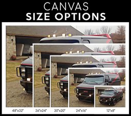 Ateam Single Canvas Rectangle The A Team Van 00109 Wrapped Canvas 32x48