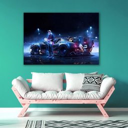 Btf Single Canvas Rectangle De Lorean Back To The Future Gmc 00558 Wrapped Canvas 20x30