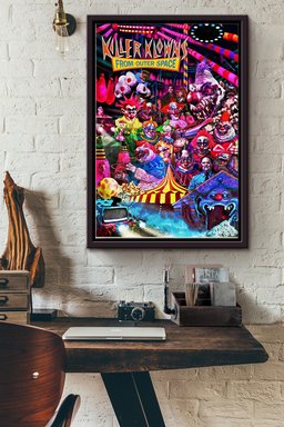 Killer Klowns From Outer Space Horror Comedy Film For Fan Canvas Framed Matte Canvas Framed Matte Canvas 12x16