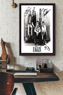 The Eagles Band Member Signed Canvas Framed Matte Canvas Framed Matte Canvas 12x16