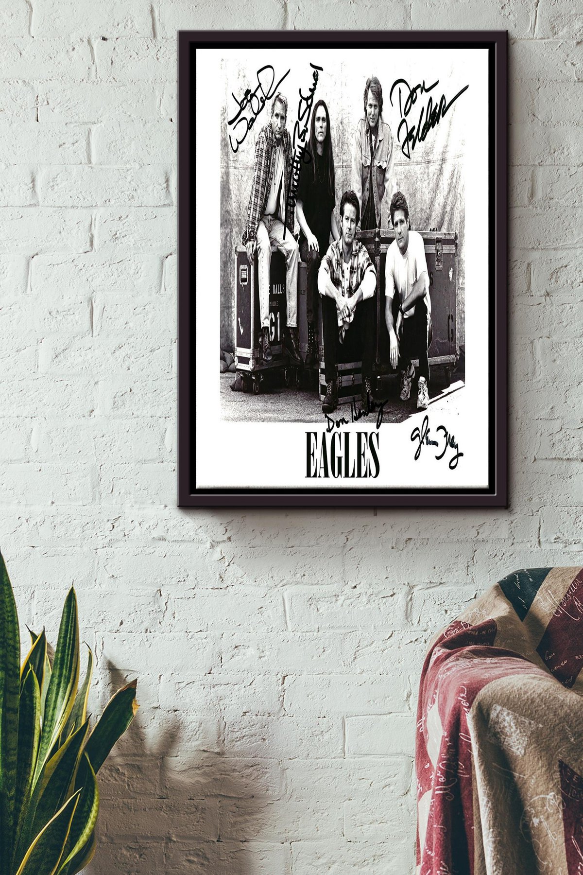 The Eagles Band Member Signed Canvas Framed Matte Canvas Framed Matte Canvas 8x10