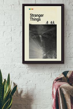 Stranger Things Upside Down Framed Canvas Framed Matte Canvas 12x16