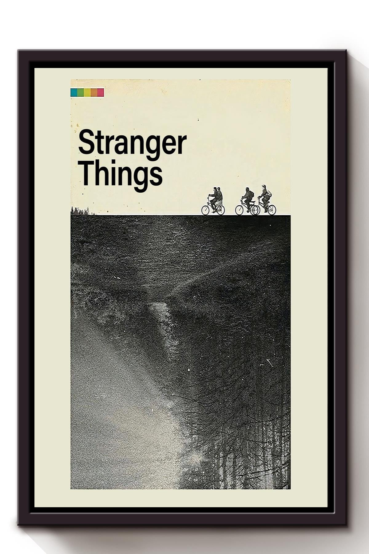 Stranger Things Upside Down Framed Canvas Framed Matte Canvas 8x10