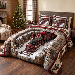 Express 3 Piece Quilted Bedding Set Christmas Gift For Holiday Decor Lovers