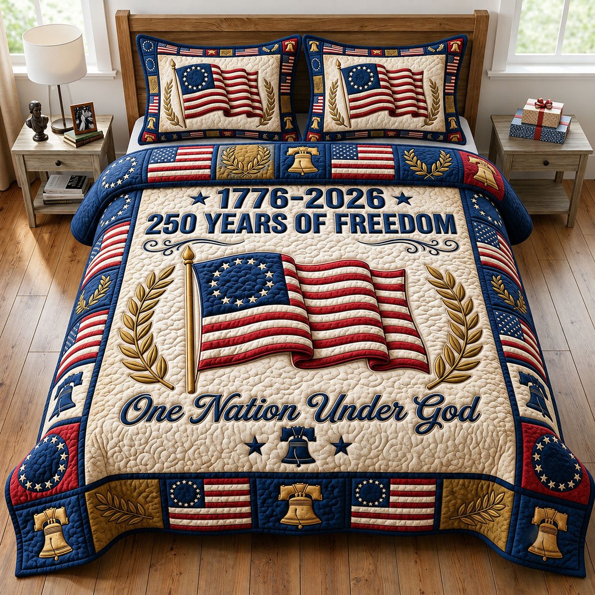 Liberty Legacy 3 Piece Quilted Bedding Set Gift For Home Decor Lovers