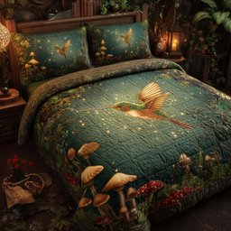 Hummingbird Heaven 3 Piece Quilted Bedding Set Gift For Bird Lovers