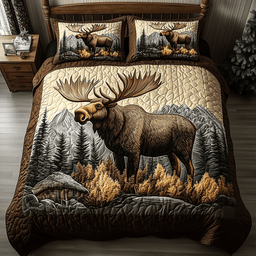 Wilderness Wanderer 3 Piece Quilted Bedding Set Gift For Nature Lovers