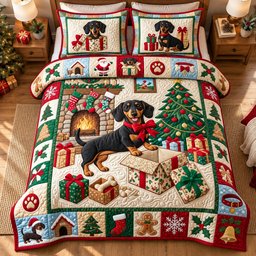 Weenie Little Gift Dog 3 Piece Quilted Bedding Set Gift For Dog Lovers