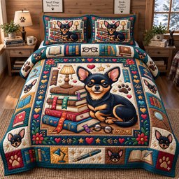Chihuahua Lover Dog 3 Piece Quilted Bedding Set Gift For Dog Lovers