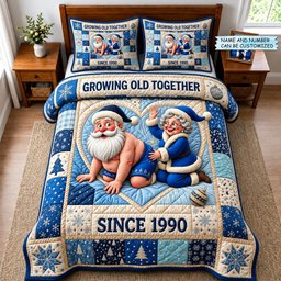 Growing Together 3 Piece Quilted Bedding Set Gift For Holiday Decor Lovers