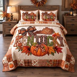 Kentucky Fall 3 Piece Quilted Bedding Set Gift For Home Decor Lovers
