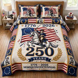 Liberty Legacy 3 Piece Quilted Bedding Set Gift For Home Decor Lovers
