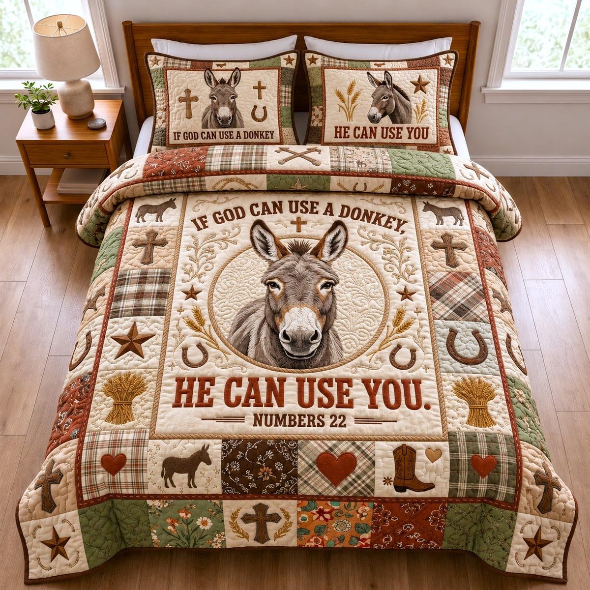 He Can Use You 3 Piece Quilted Bedding Set Gift For Christians