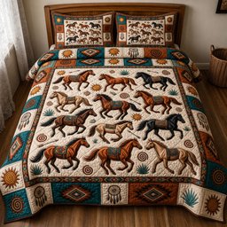 Native Legacy 3 Piece Quilted Bedding Set Gift For African American Heritage Lovers