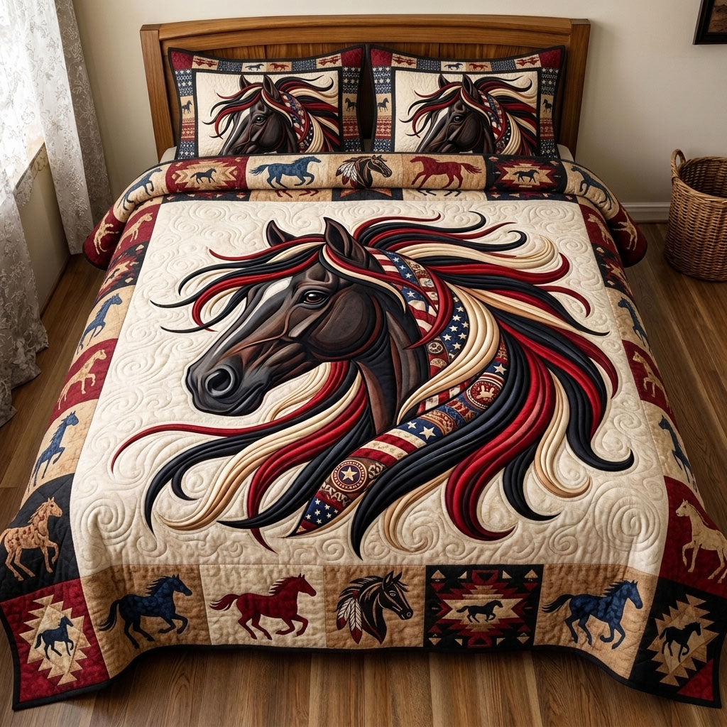Native Legacy 3 Piece Quilted Bedding Set Gift For African American Heritage Lovers
