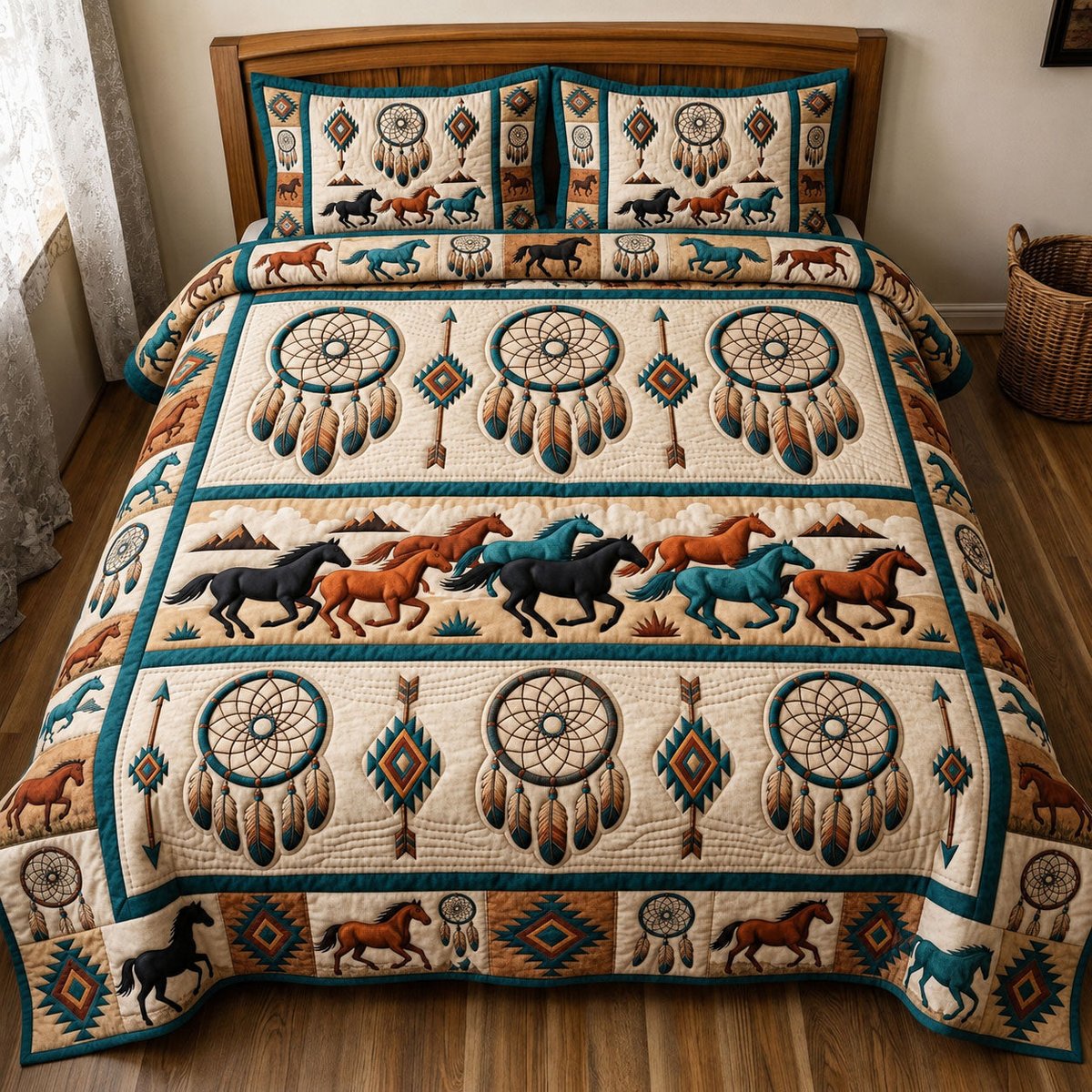 Native Legacy 3 Piece Quilted Bedding Set Gift For African American Heritage Lovers