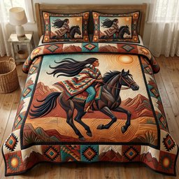 Native Legacy 3 Piece Quilted Bedding Set Gift For African American Heritage Lovers
