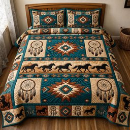 Native Legacy 3 Piece Quilted Bedding Set Gift For African American Heritage Lovers