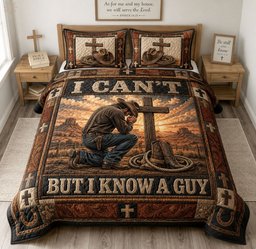 I Can't But I Know a Guy 3 Piece Quilted Bedding Set Gift For Christians