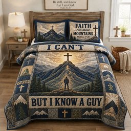 I Can't But I Know a Guy 3 Piece Quilted Bedding Set Gift For Christians
