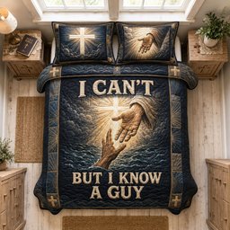 I Can't But I Know a Guy 3 Piece Quilted Bedding Set Gift For Christians