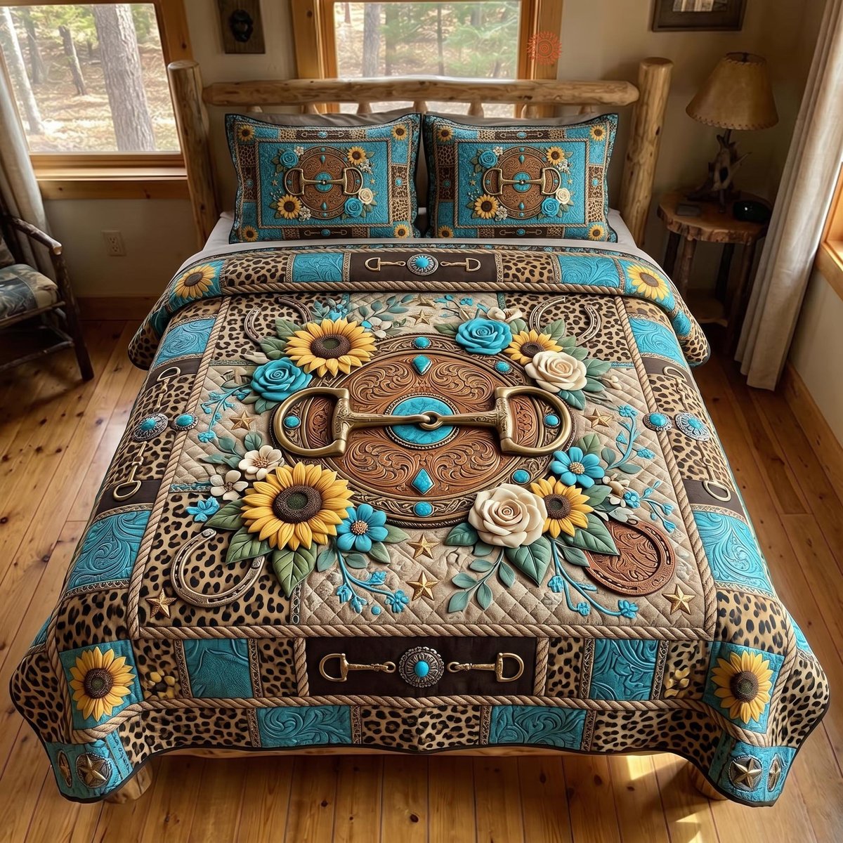 Western Soul Horse 3 Piece Quilted Bedding Set Gift For Western Lovers