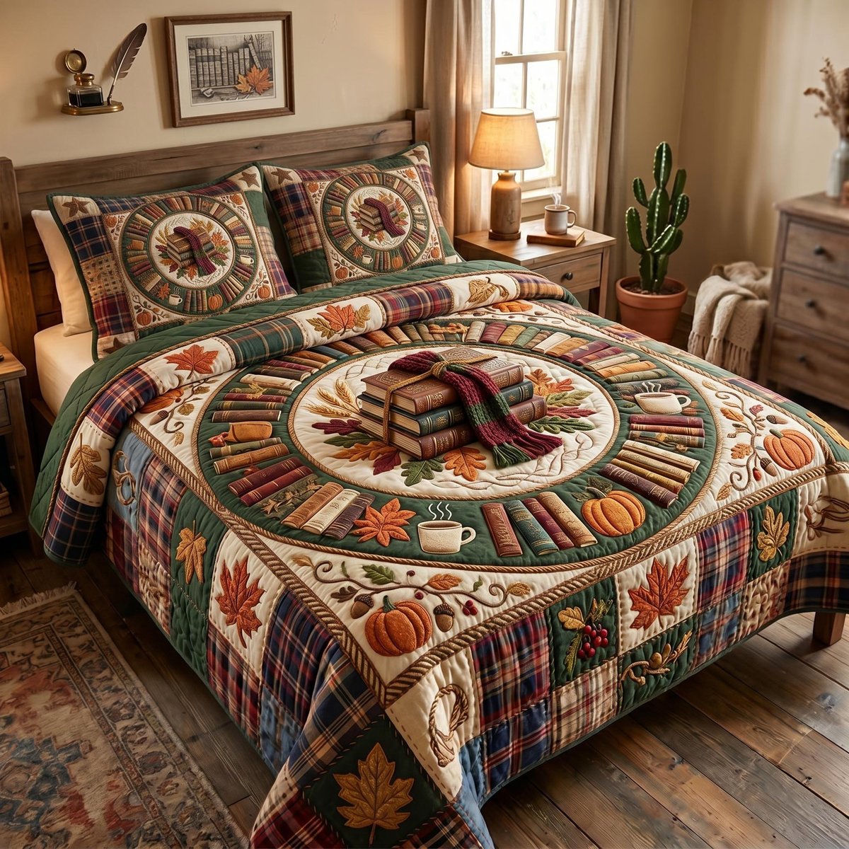 Sunflower Bliss 3 Piece Quilted Bedding Set Gift For Flower Lovers
