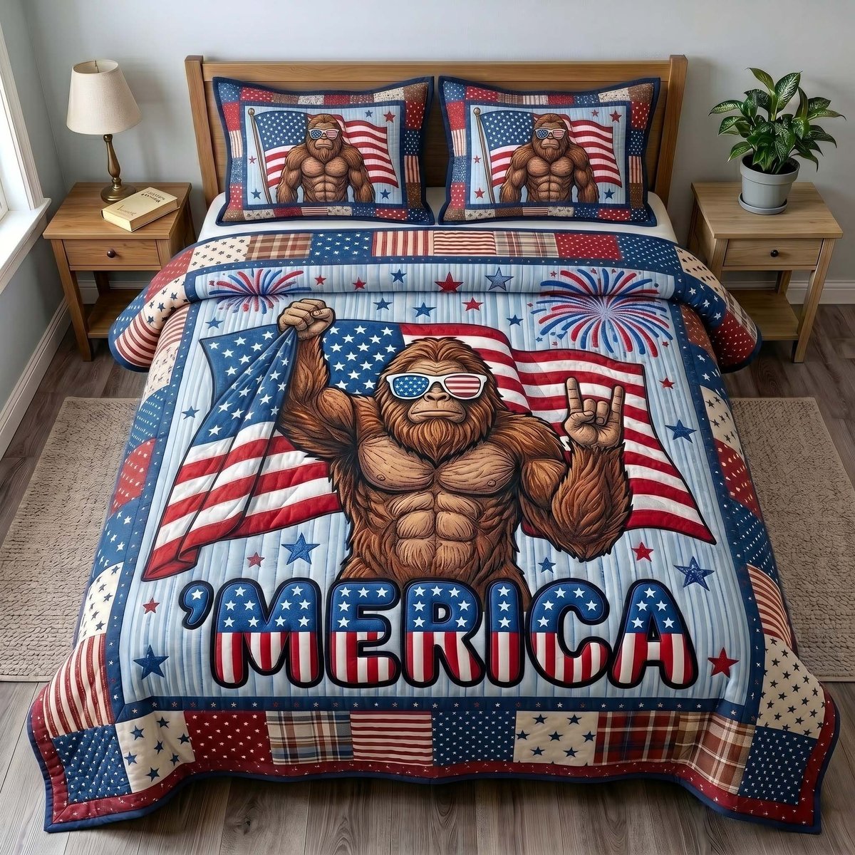 Liberty Legend 3 Piece Quilted Bedding Set Gift For Nature Lovers
