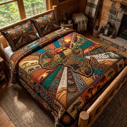 Heritage Soul 3 Piece Quilted Bedding Set Gift For African American Heritage Lovers