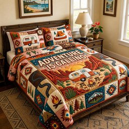 Wild Escape 3 Piece Quilted Bedding Set Gift For Nature Lovers