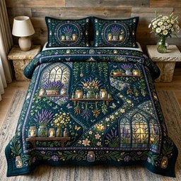 Wild Bloom 3 Piece Quilted Bedding Set Gift For Flower Lovers