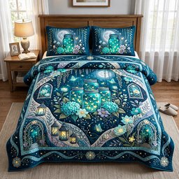 Floral Haven 3 Piece Quilted Bedding Set Gift For Flower Lovers