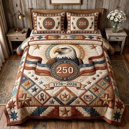 Heritage Patch 3 Piece Quilted Bedding Set Gift For African American Heritage Lovers
