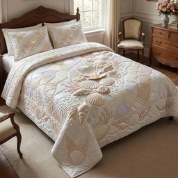 Ocean Treasures Beach 3 Piece Quilted Bedding Set Gift For Beach Lovers