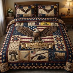 Liberty Legacy 3 Piece Quilted Bedding Set Gift For Home Decor Lovers