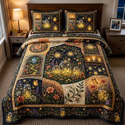 Wild Bloom 3 Piece Quilted Bedding Set Gift For Flower Lovers
